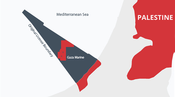Gaza Marine map